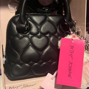 NIB Besty Johnson XO Joy XBody Heart Bag with Charm